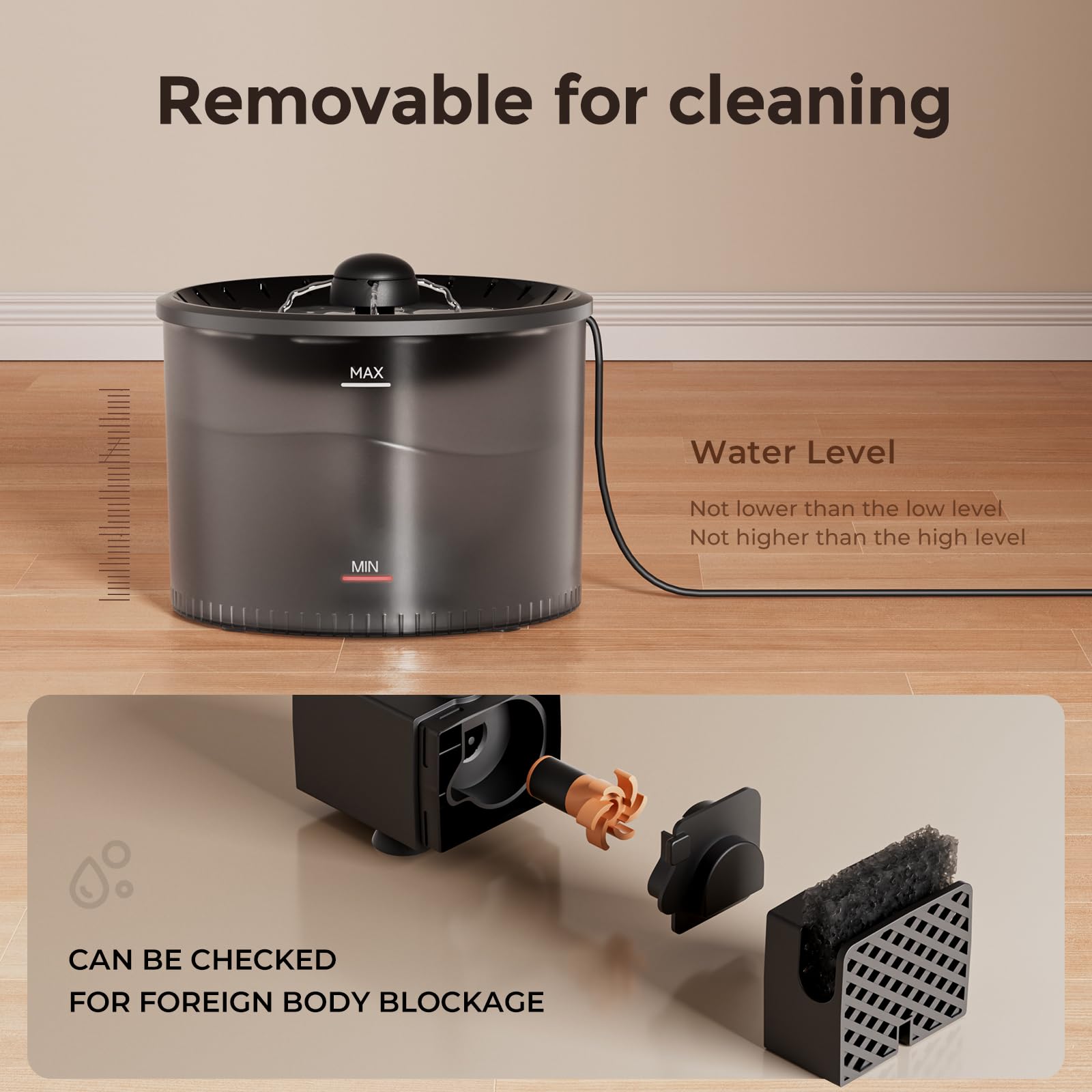 IMIPAW 3L water dispenser capacity image promotes long-lasting hydration