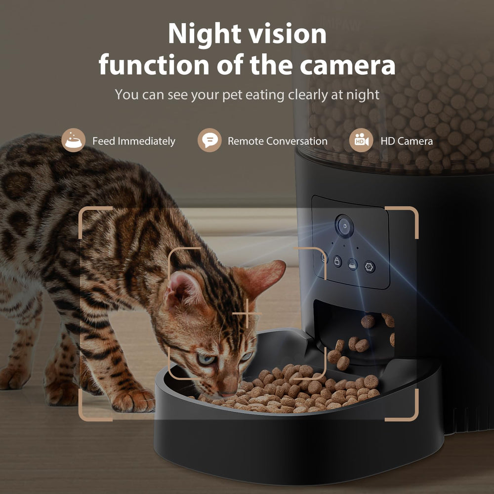 IMIPAW desiccant-pack keeps kibble fresh and crispy between feedings.