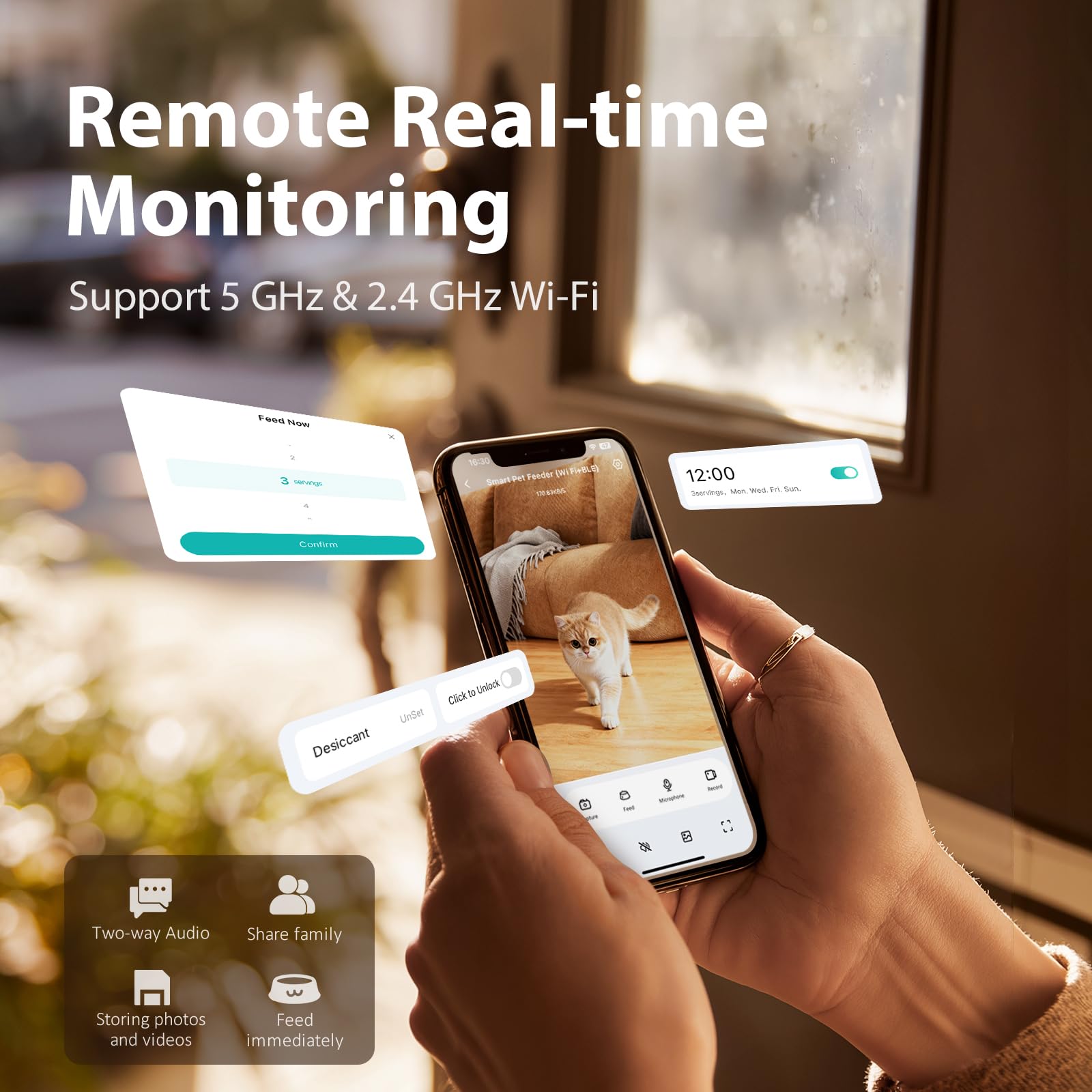 IMIPAW feeder app control demonstrates convenient scheduling and family sharing features.