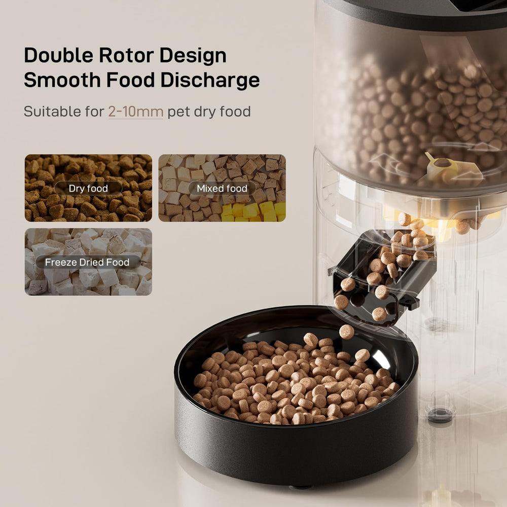 IMIPAW PET Automatic Cat Feeder on desk setup for convenient indoor feeding