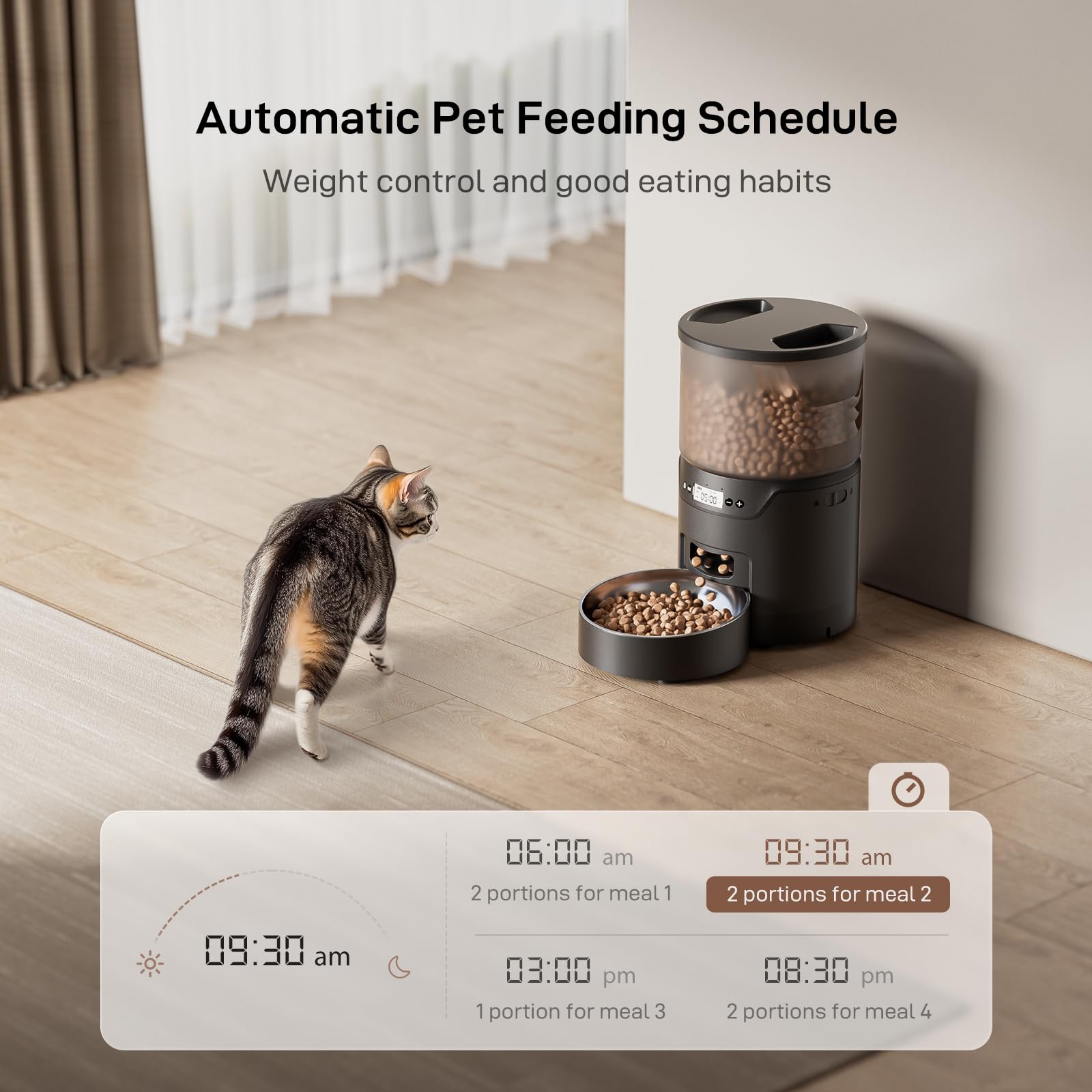 IMIPAW PET timed-dispense focuses on precise portions for consistent cat feeding.