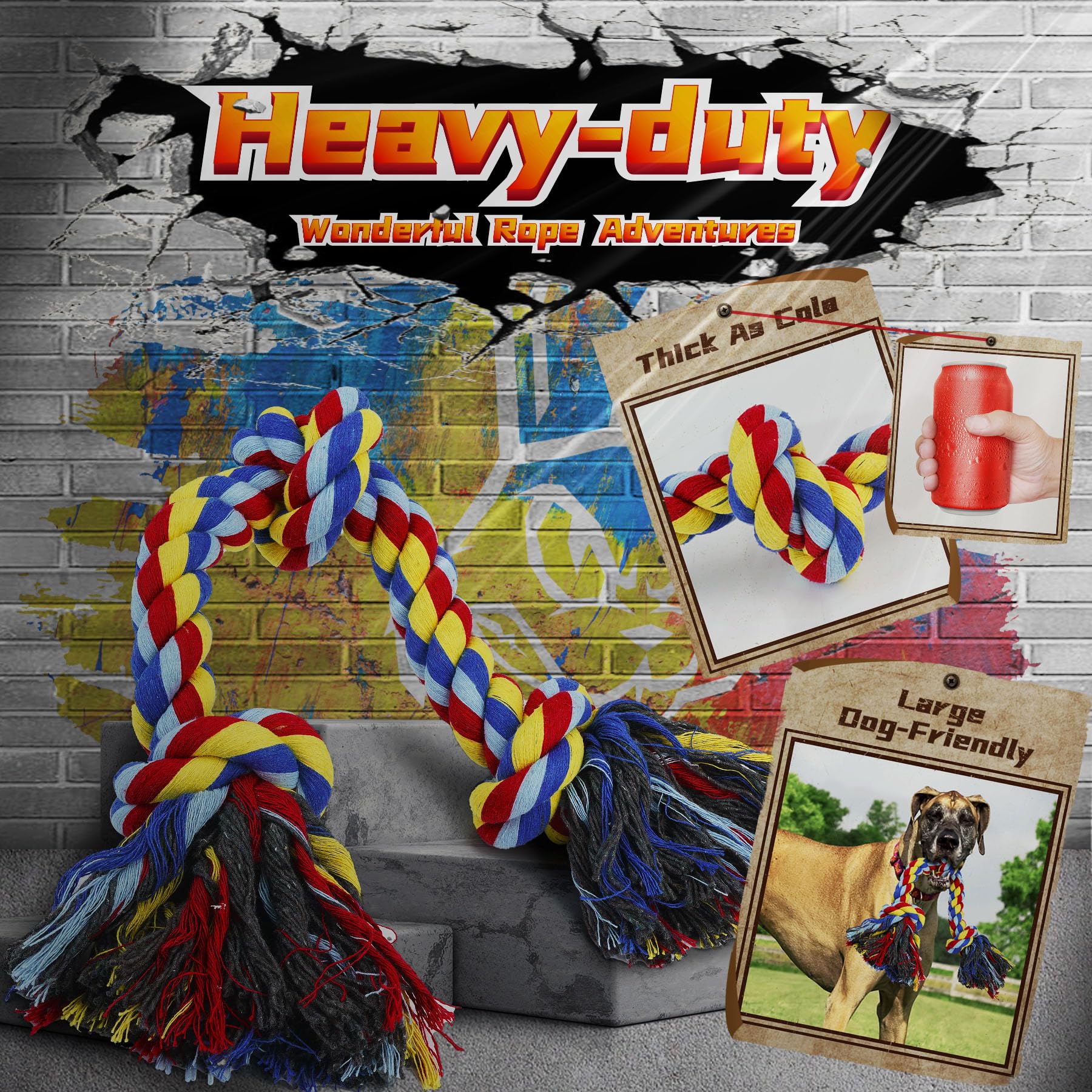 IMMADBUNY nylon bone toy beef-flavored for satisfying long chews.