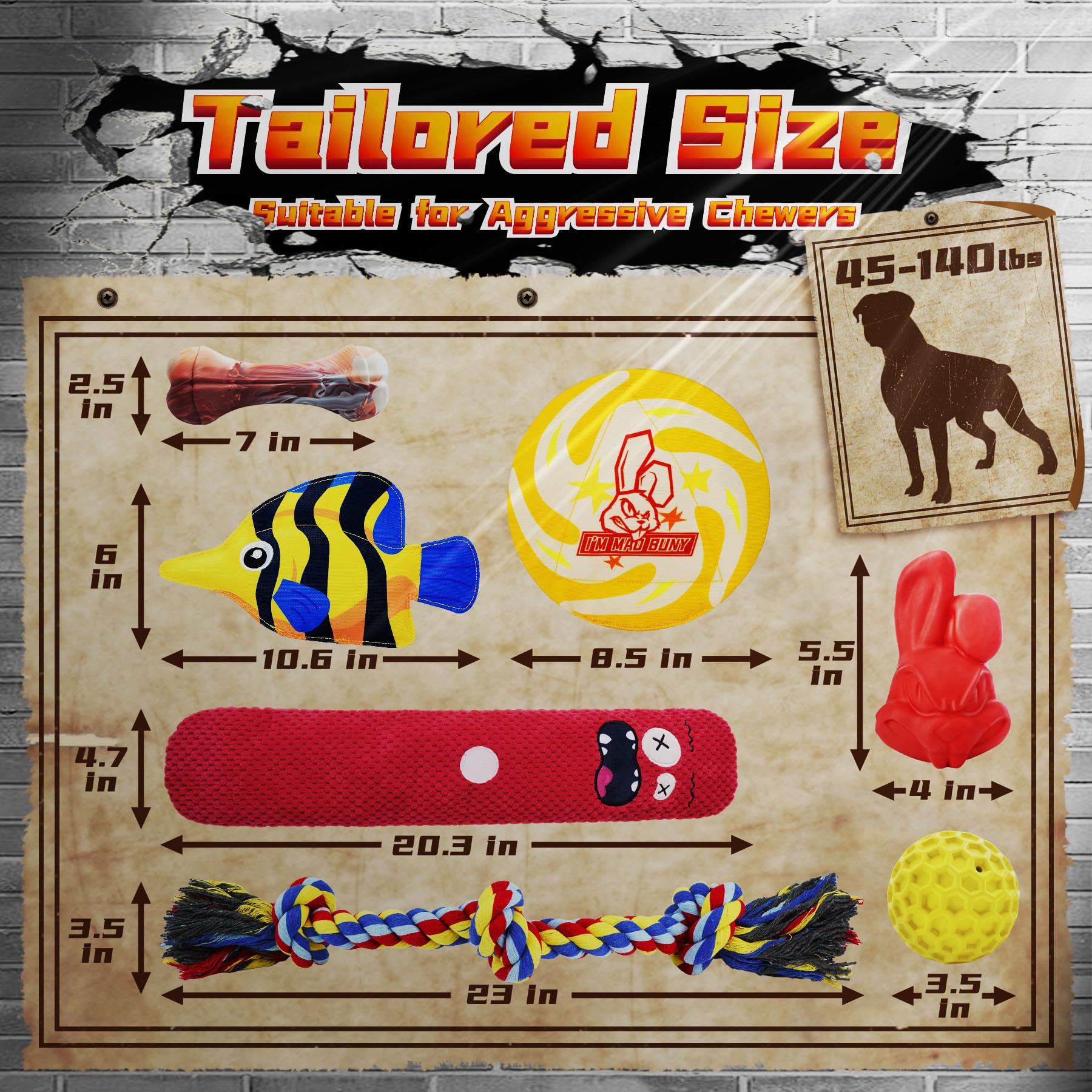 IMMADBUNY tug toy powers energetic play and strengthens dog interaction.