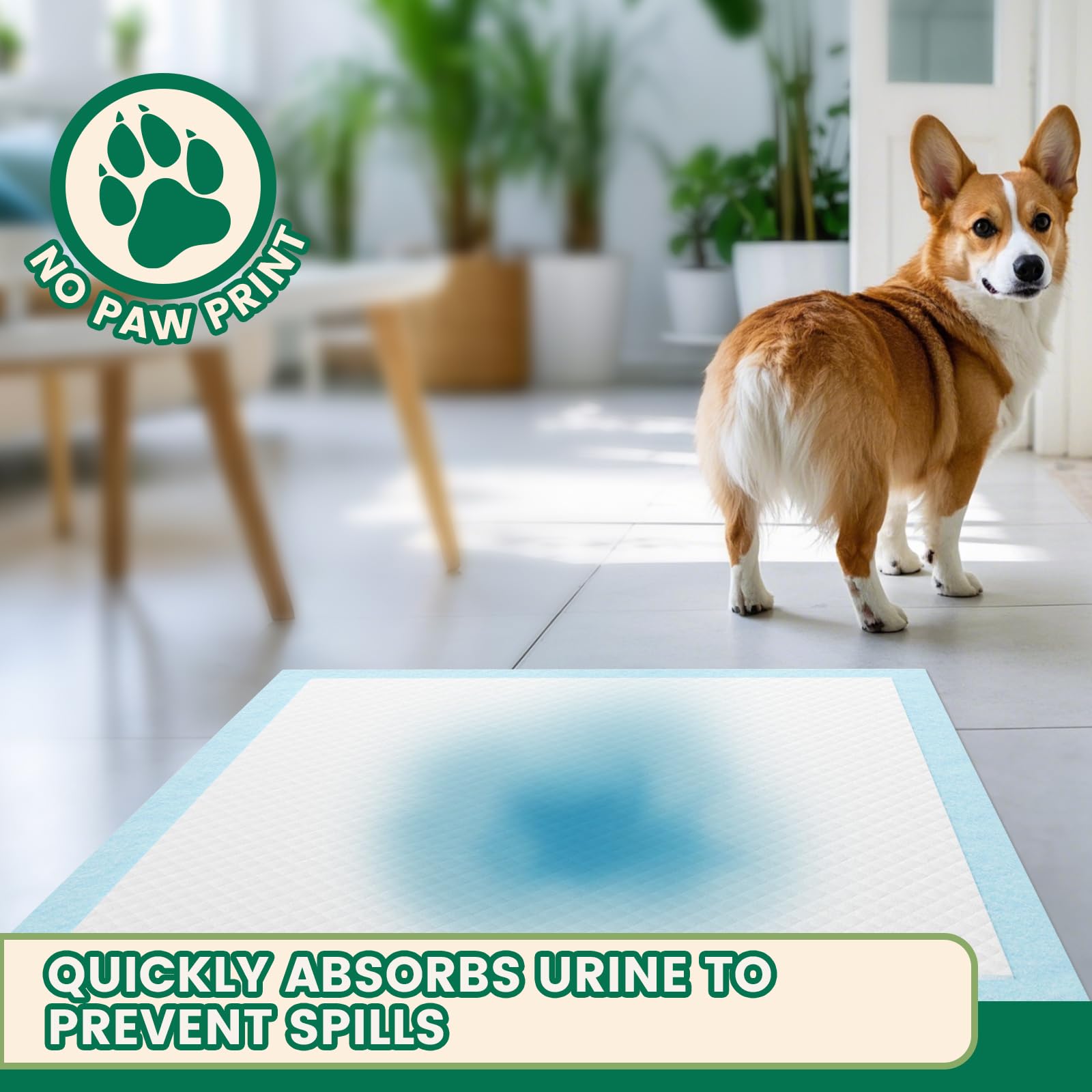 IMMCUTE disposable pet pads tear-resistant construction for durability