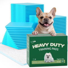 IMMCUTE heavy-duty puppy pad front view highlights stain-resistant and leak-proof edges for training spaces.