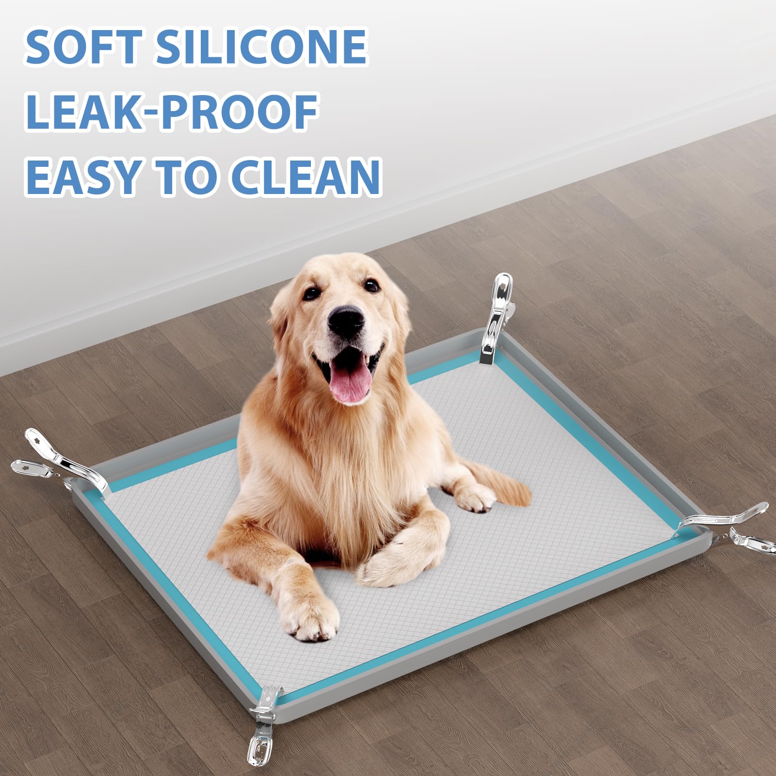 IMMCUTE pee pad holder aids potty training with a designated indoor area