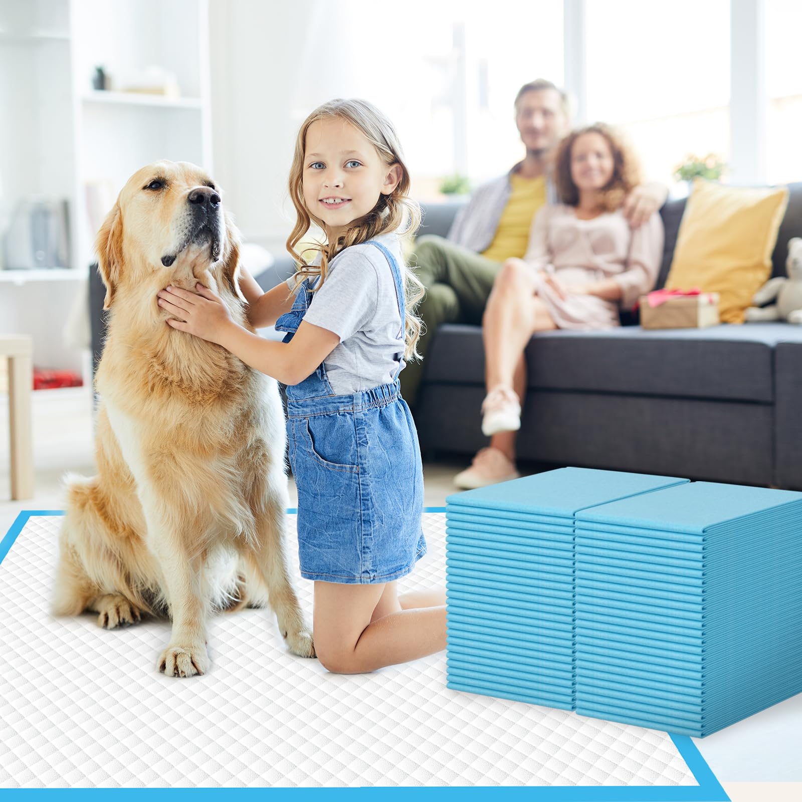 IMMCUTE pads support housebreaking with a stable, absorbent surface.