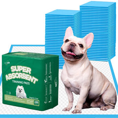 IMMCUTE puppy pads 22x23 pack-shot in blue and white for easy house training and containment