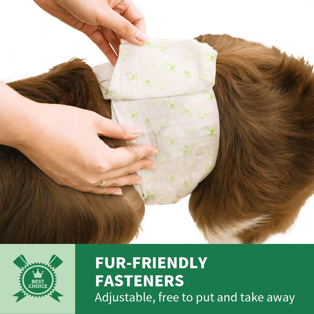 IMMCUTE small-waist dog wraps 12-17 inches on-dog setup.