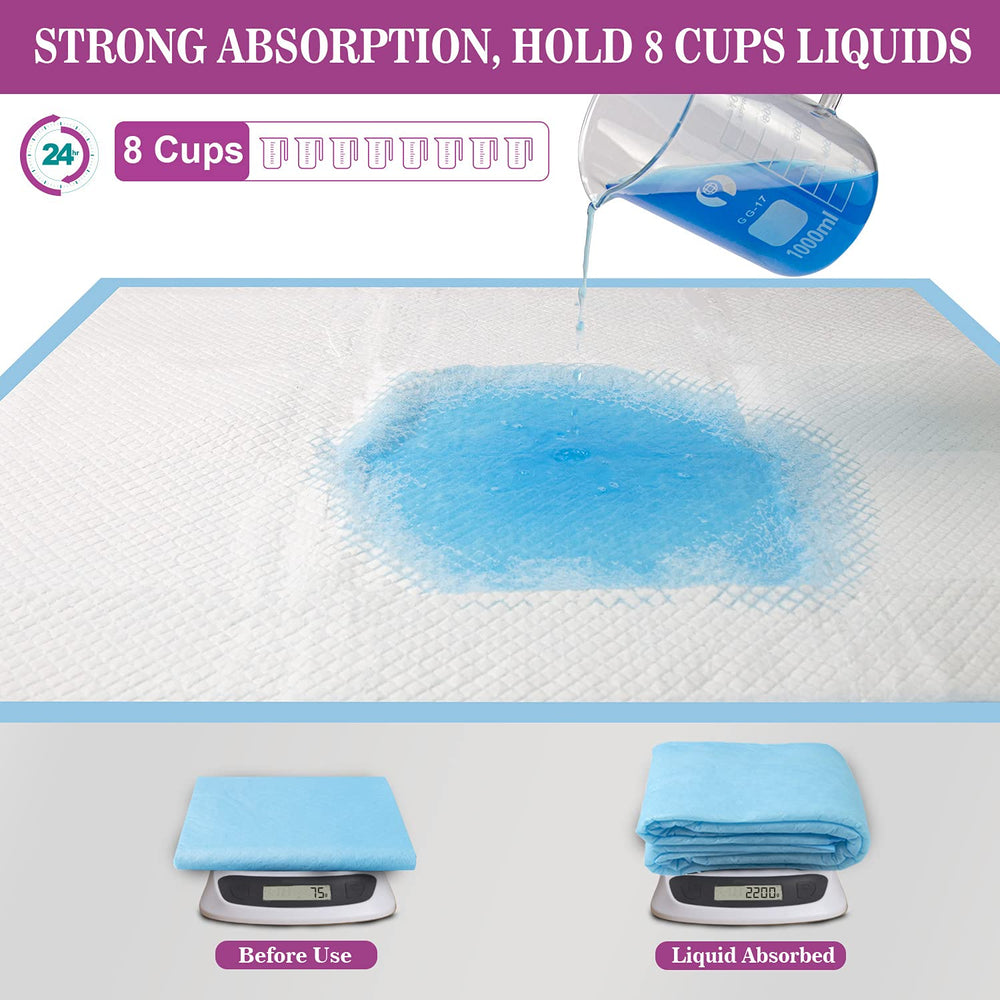 IMMCUTE XL dog pee pad unfolded to 28x34 inches for training.
