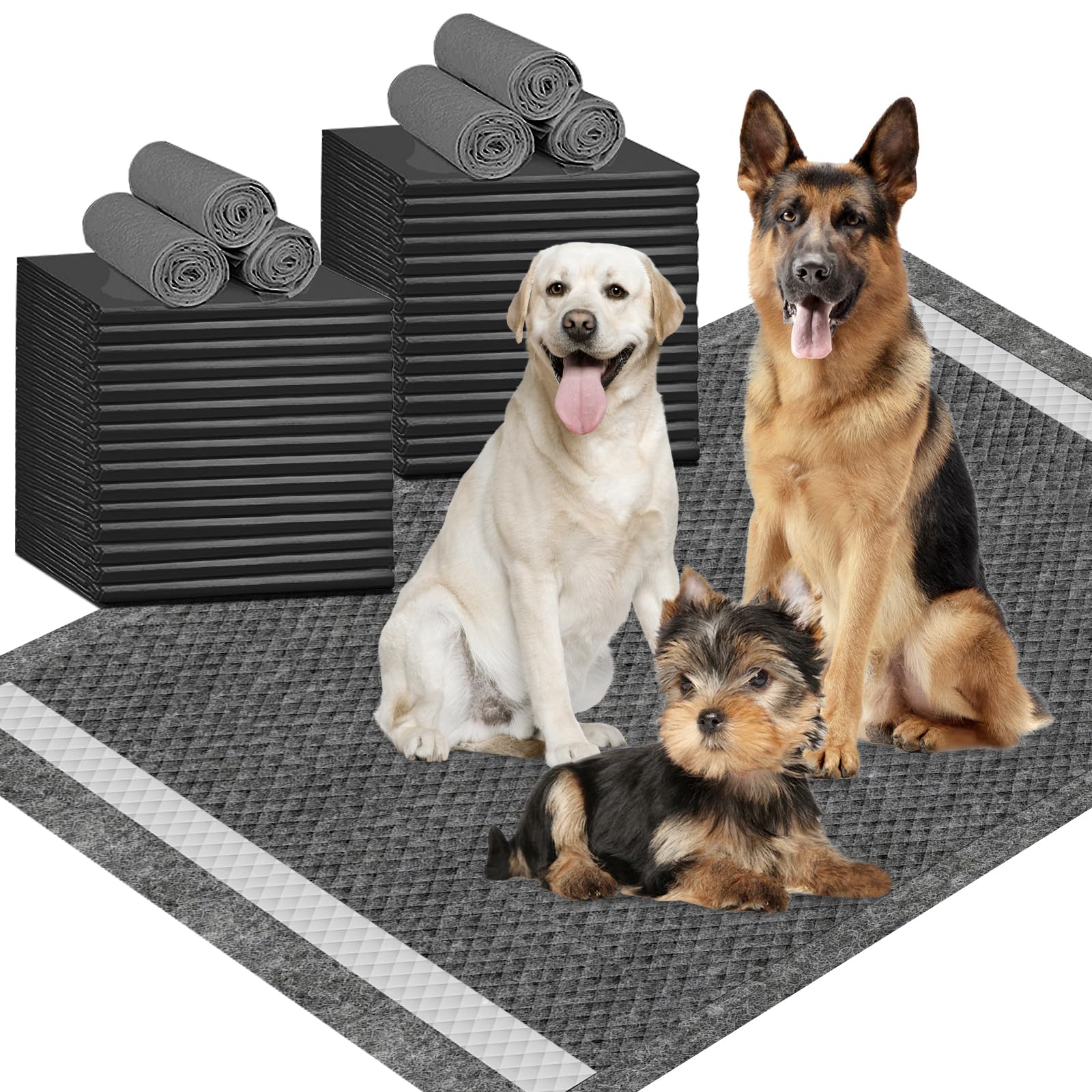 IMMCUTE XXL puppy pads show giant size for large dogs