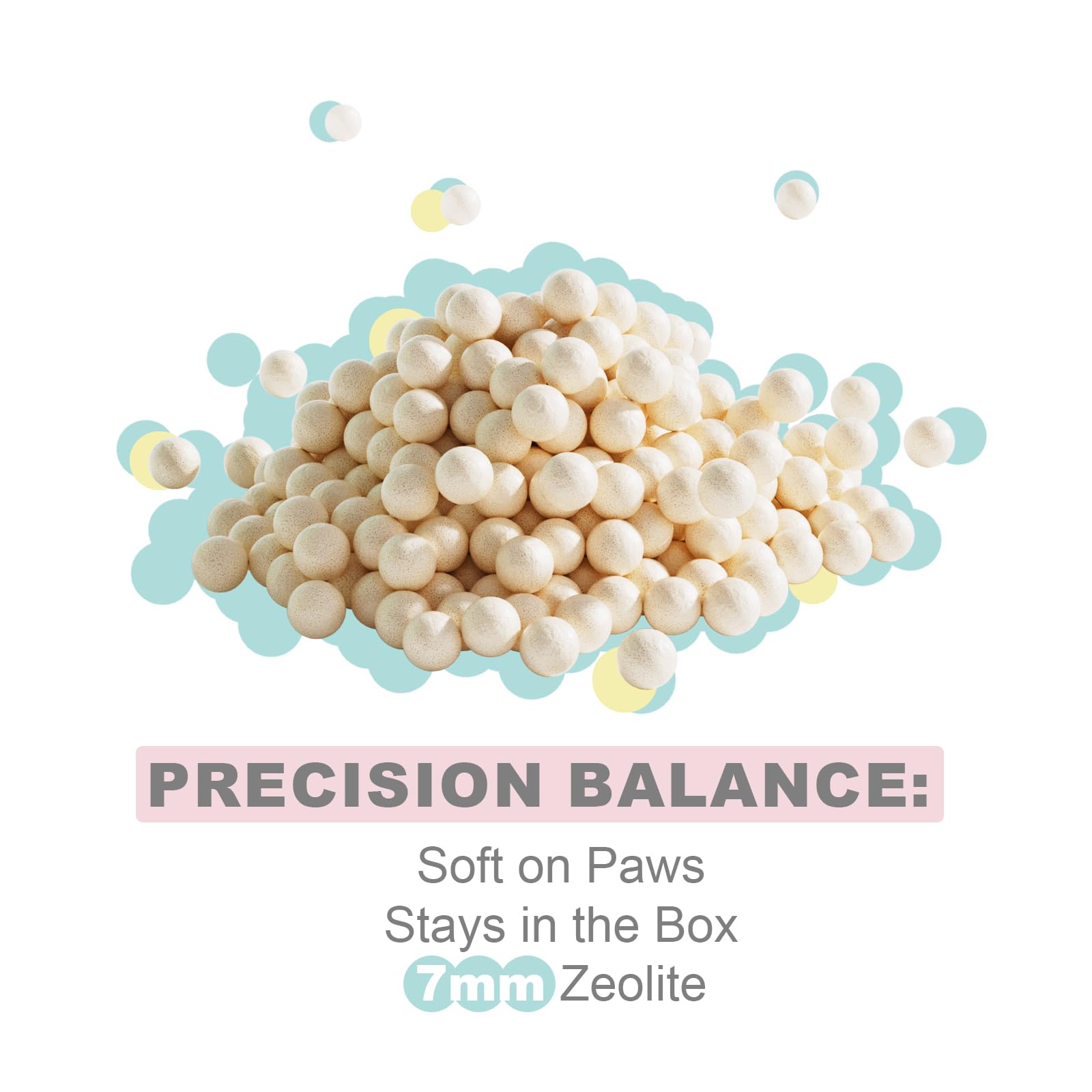 IMMHABI 7mm pellets close-up highlights paw-friendly size and less mess.