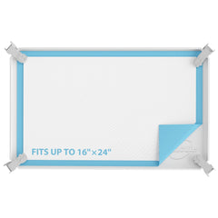 IMMCUTE Pee Pad Holder fits up to 16x24 pads for stable potty sessions.