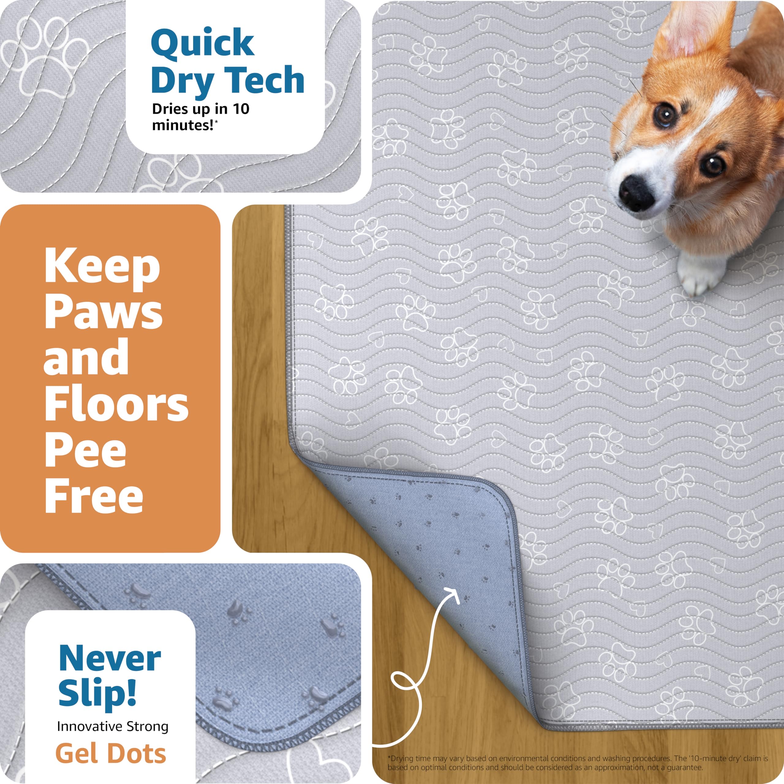 IMPROVIA waterproof dog mat highlights barrier against leaks for crates and playpens