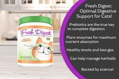 In Clover Fresh Digest cat-hairball-remedy helps reduce hairball discomfort during grooming.