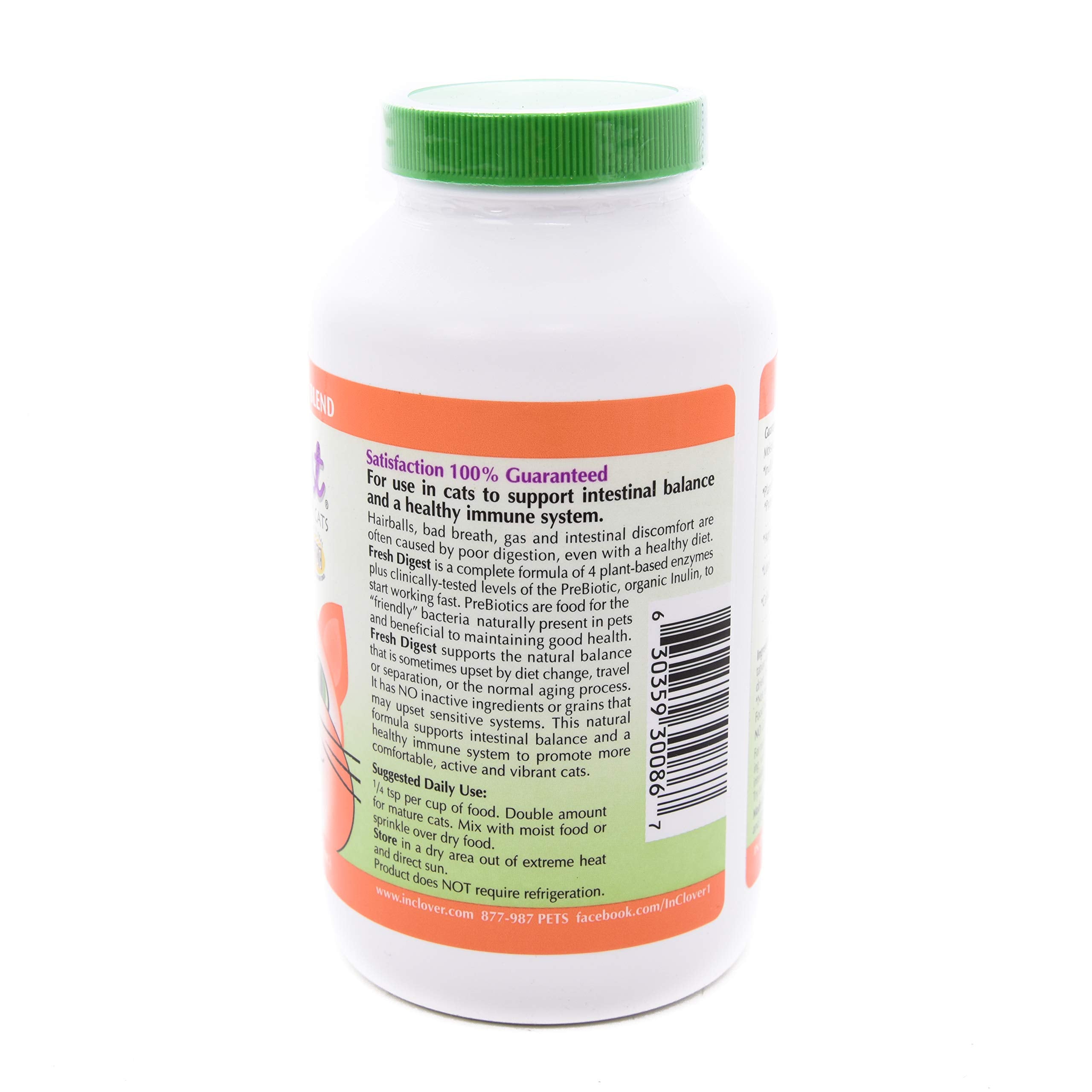 In Clover Fresh Digest cat pour image emphasizes easy administration for daily gut health.