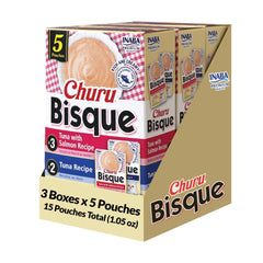 INABA Churu Bisque tuna pouch front showing convenient side-dish for cats