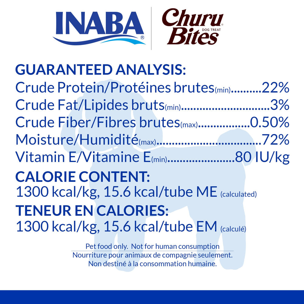 INABA Churu Bites on-the-go snack for dogs at home or outdoors.