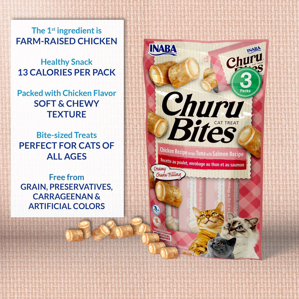 INABA Churu Bites pill pocket option smooth center helps hide pills easily