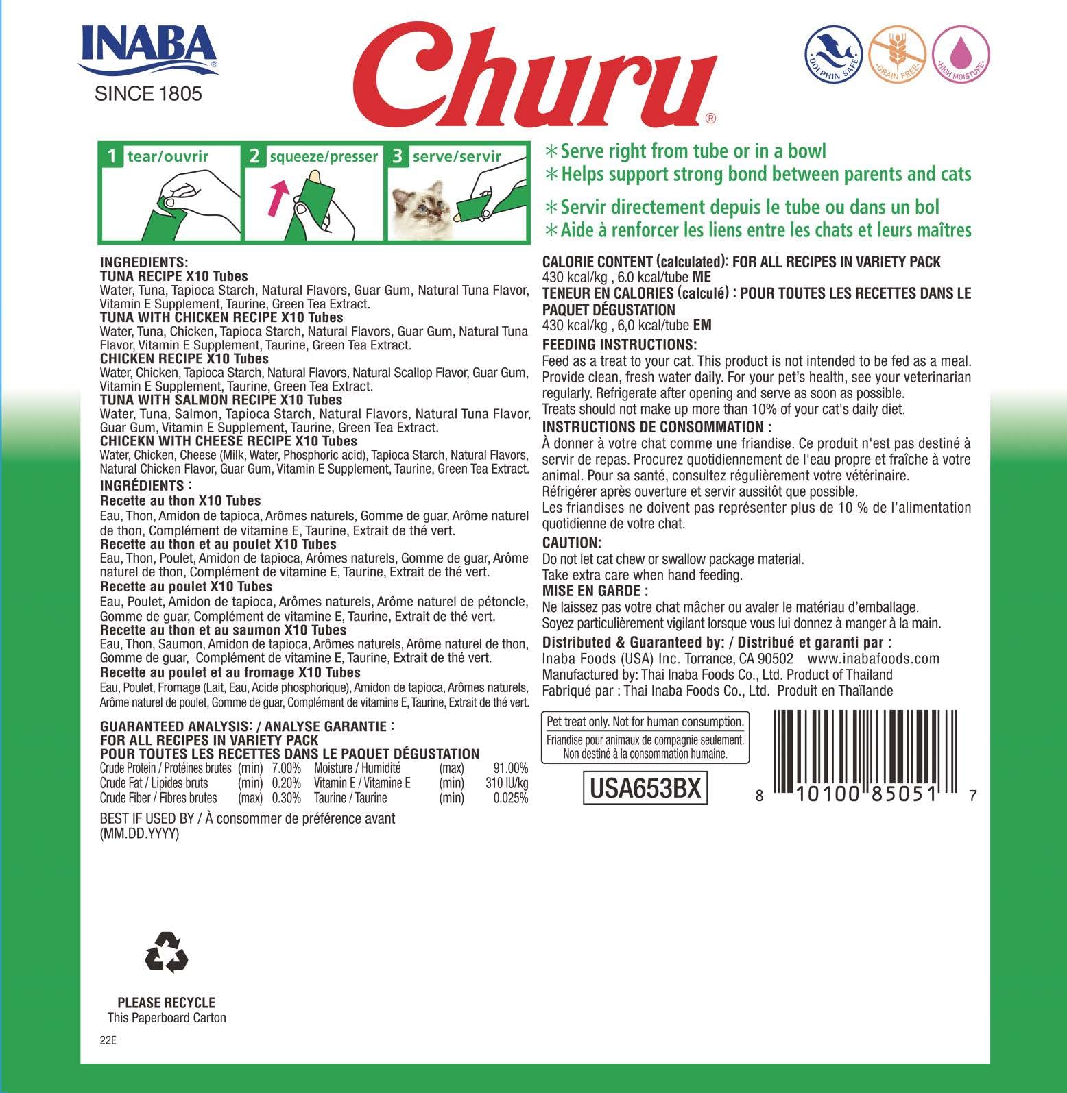 INABA Churu-chicken-tube-hand-feeding captures interactive, protein-rich feeding moment