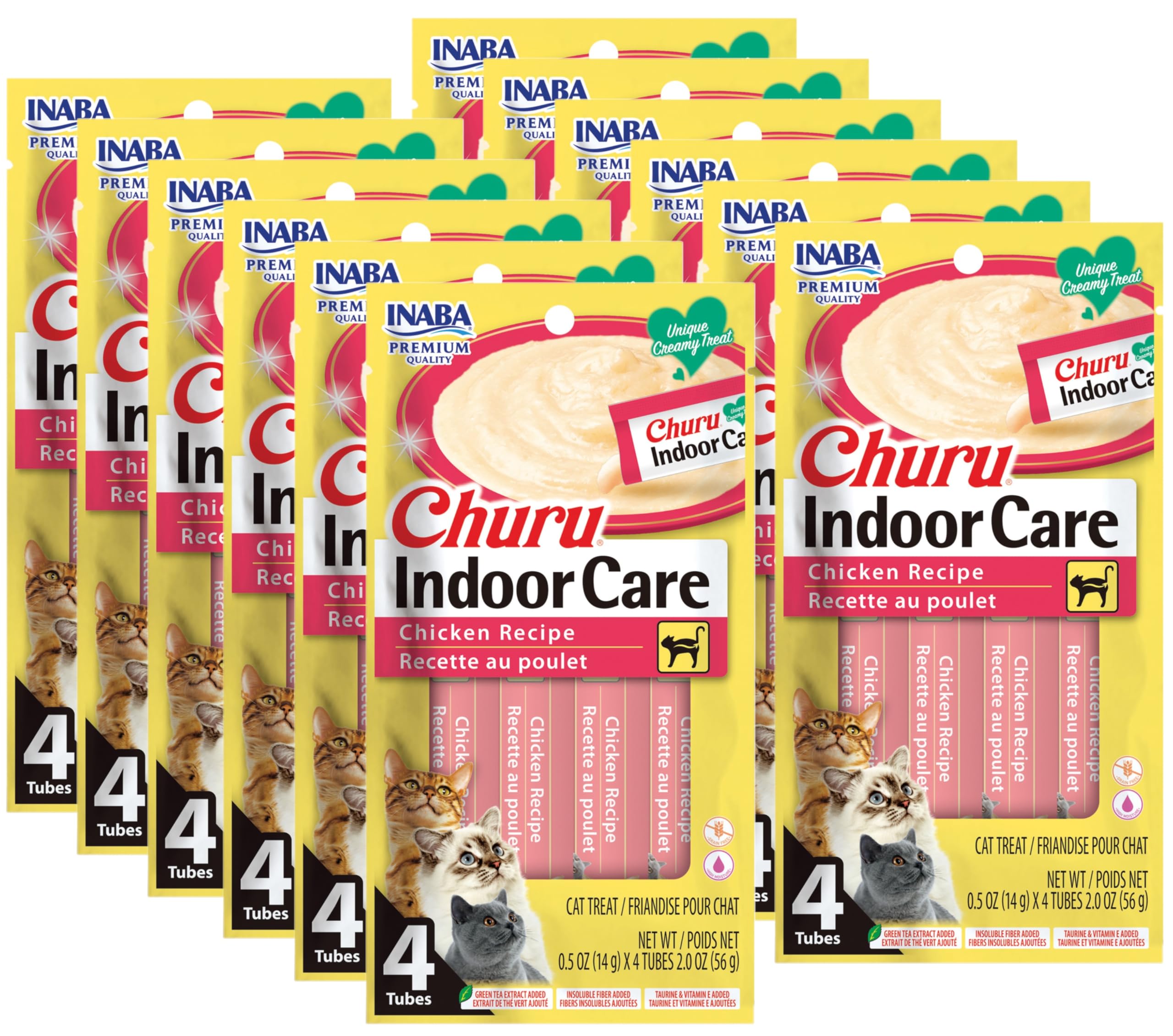 INABA Churu chicken tube packaging shown for convenient hydration-friendly feline treats