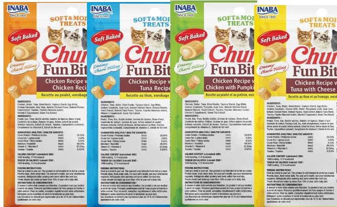 INABA Churu Fun Bites soft baked exterior close-up highlighting double texture
