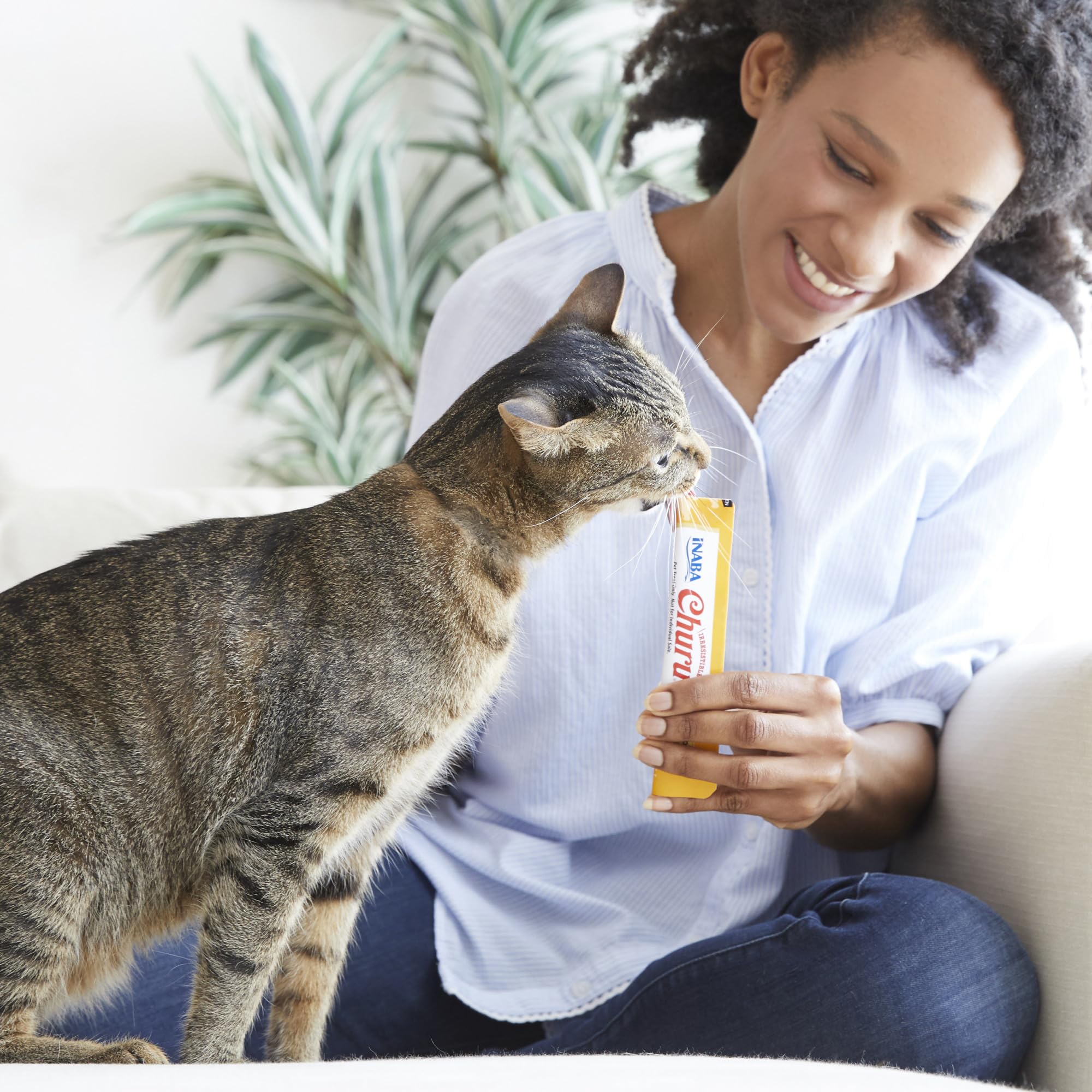 INABA Churu grain-free, preservative-free formula appeals to health-conscious owners.