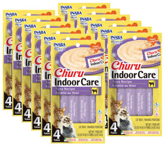 INABA Churu hairball control tuna packaging shows easy-to-serve tubes for quick cat treats