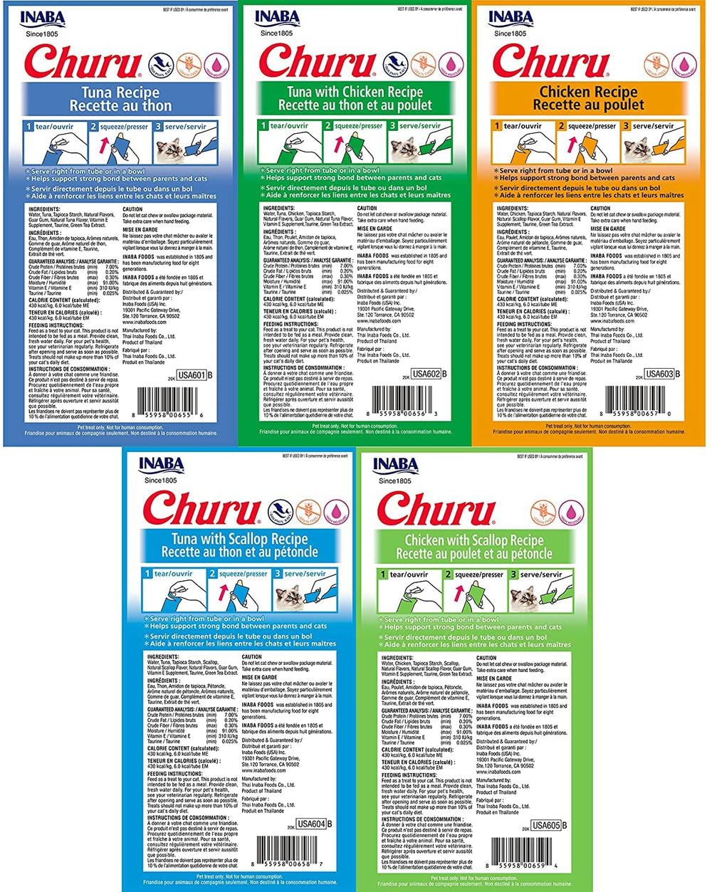 INABA Churu hand-fed tubes encourage interactive feeding and bonding.