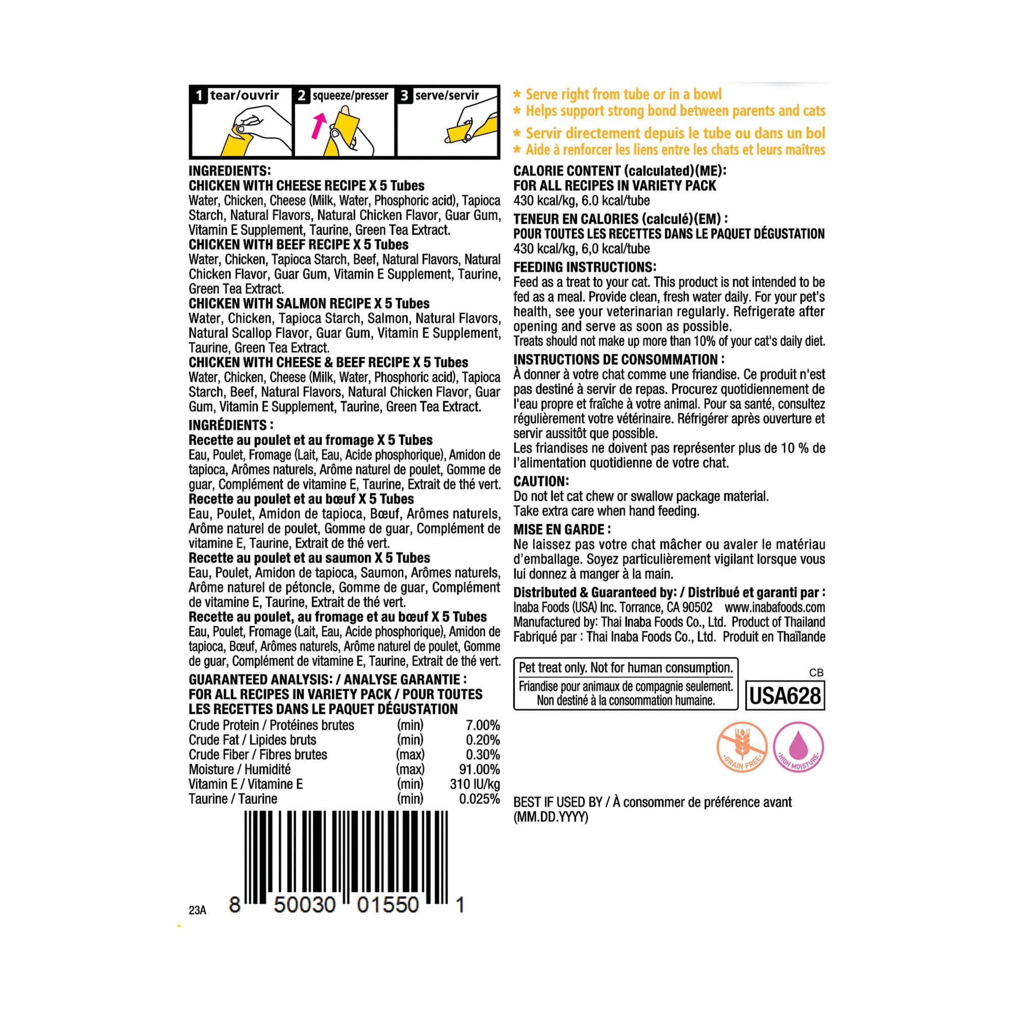 INABA Churu hand-feeding scene demonstrates a hydrating, low-calorie snack option
