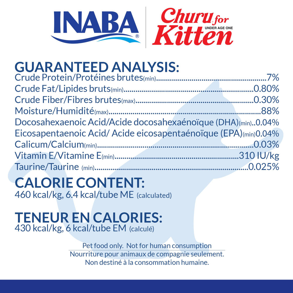 INABA Churu kittens chicken recipe variant image highlights real protein
