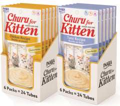 INABA Churu kittens creamy puree tuna tube open for serving