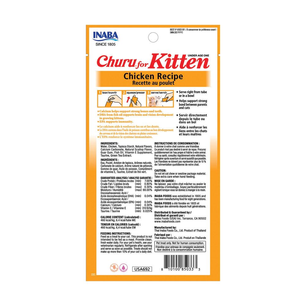 INABA Churu kittens feeding by hand promotes bonding during treat time