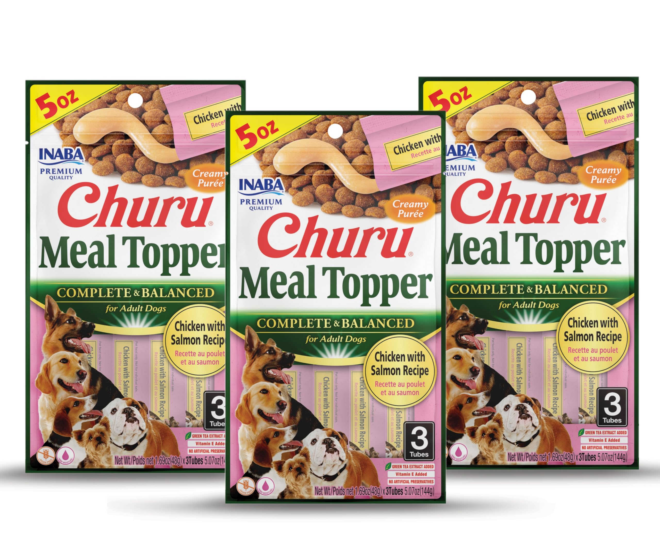 INABA Churu meal topper tube closeup showing creamy texture for easy feeding.