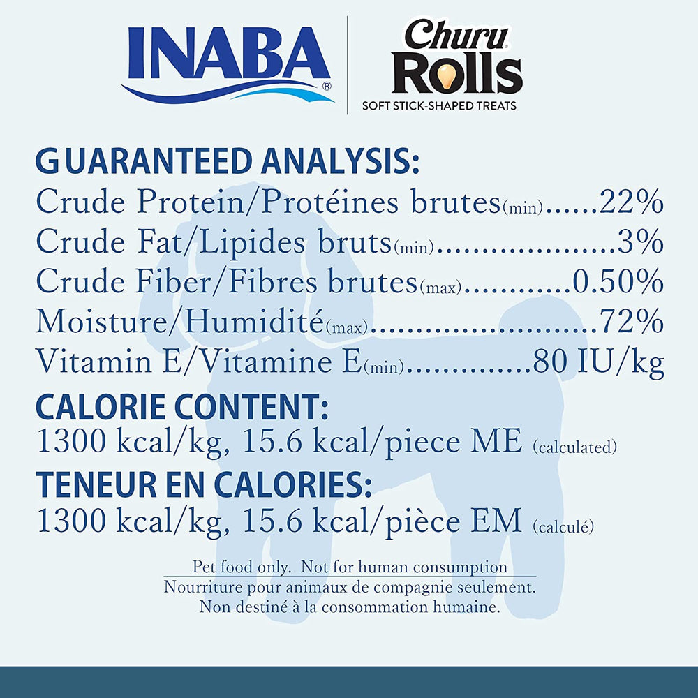 INABA Churu Rolls three-flavor variety pack, appealing daily snack.