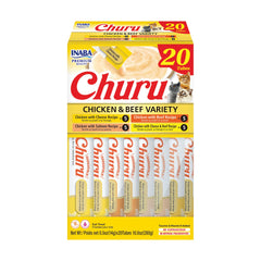 INABA Churu tube assembly illustrates a creamy lickable treat ready for hand feeding