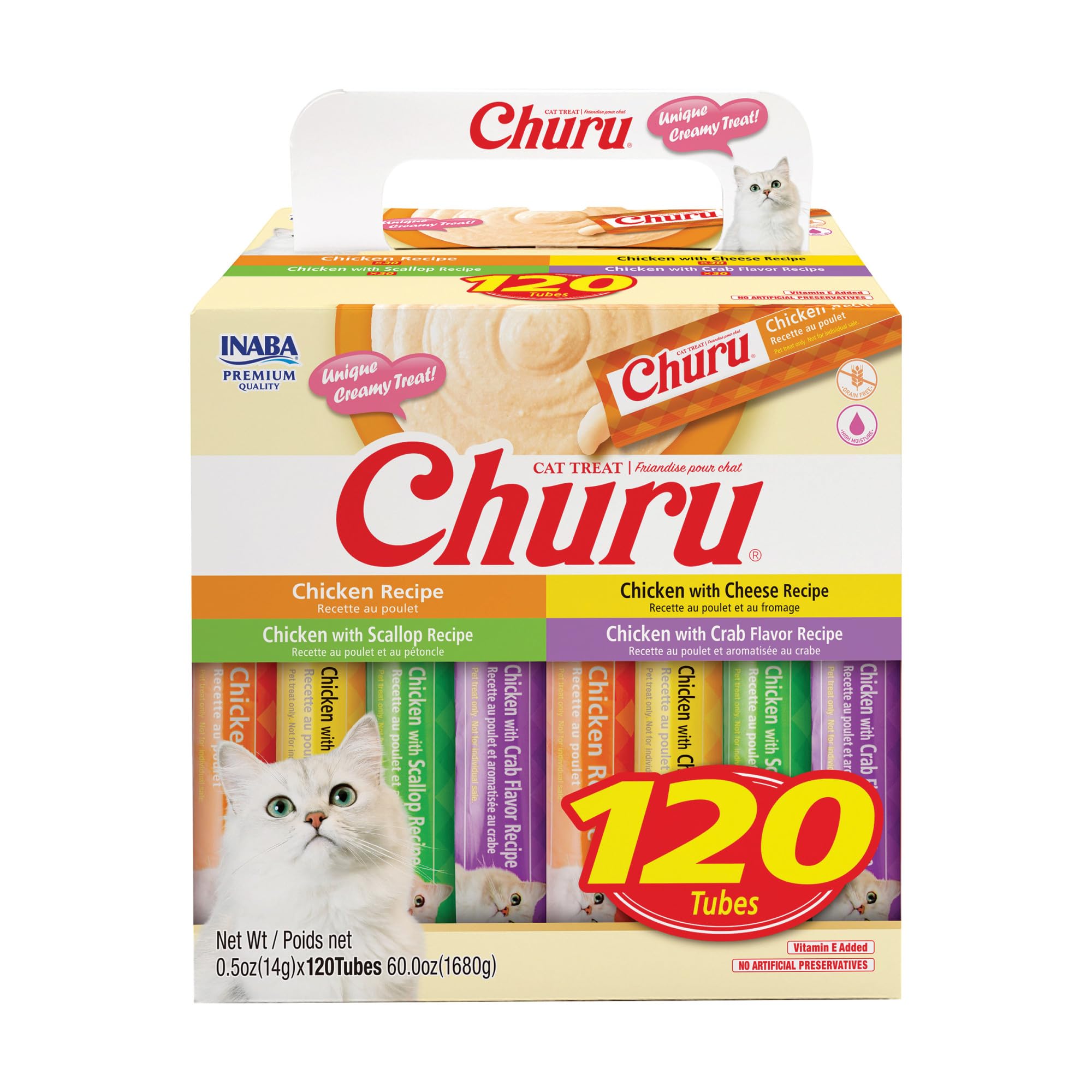 INABA Churu chicken tube close-up highlighting creamy texture for hydration and flavor