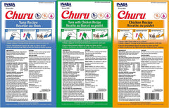 INABA Churu tubes close-up, creamy texture highlighting high moisture for hydration and low calories