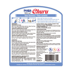 Inaba Churu tuna tube closeup shows creamy texture for hand feeding.