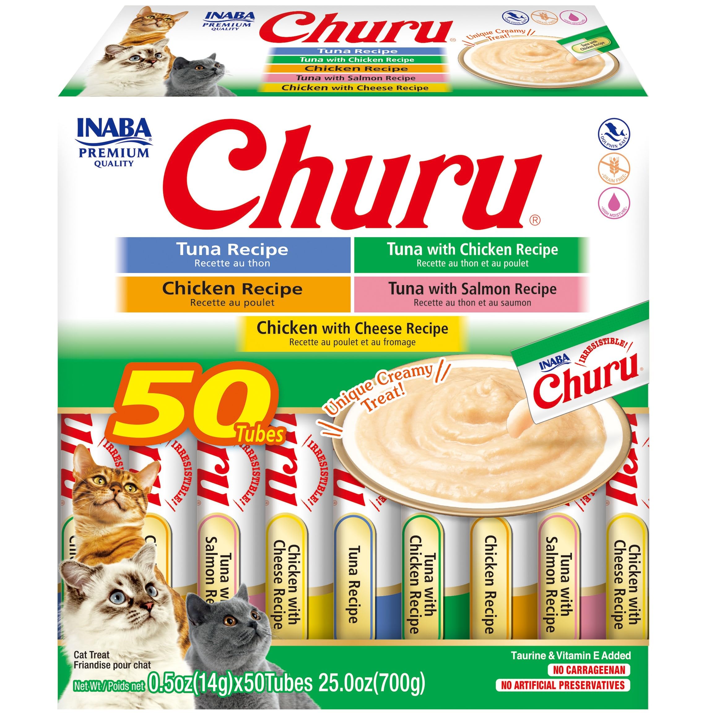INABA Churu tuna-tube-closeup shows high-moisture hydration-friendly treat for cats