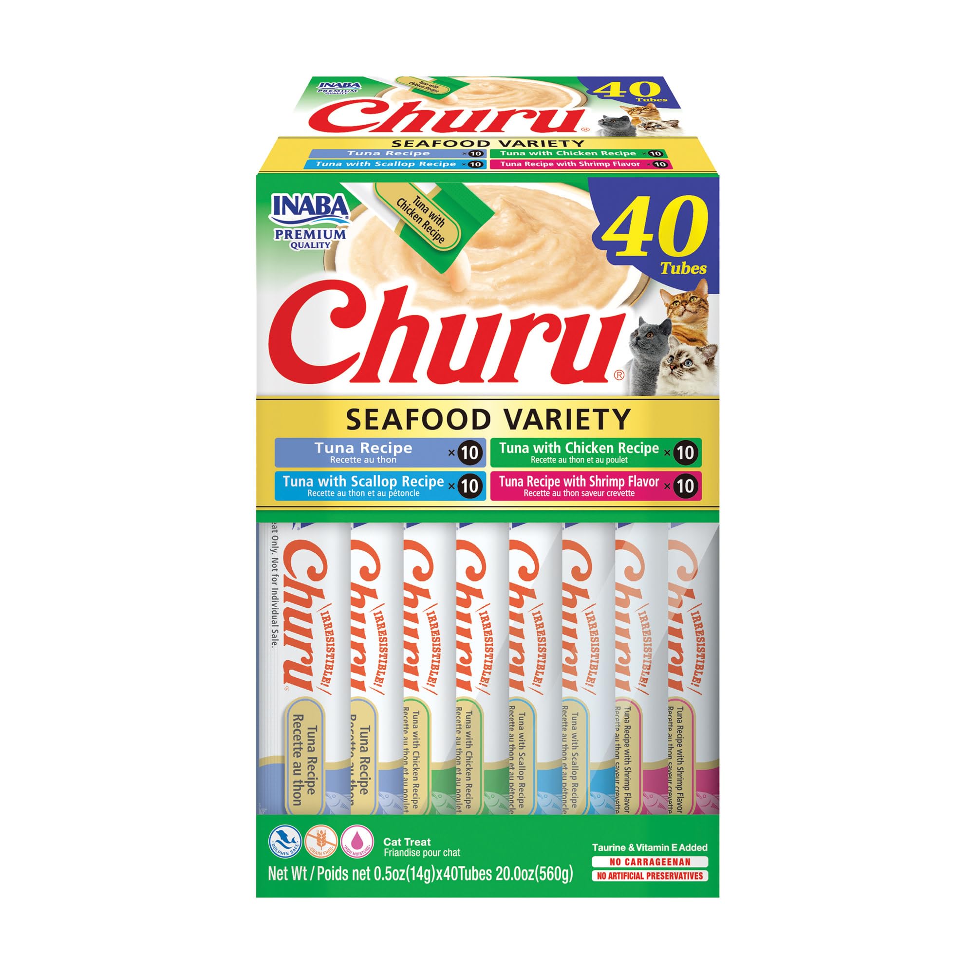 INABA Churu tuna tube close-up showing creamy texture for hand feeding
