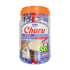 INABA Churu tuna tube closeup showcases creamy texture for easy licking