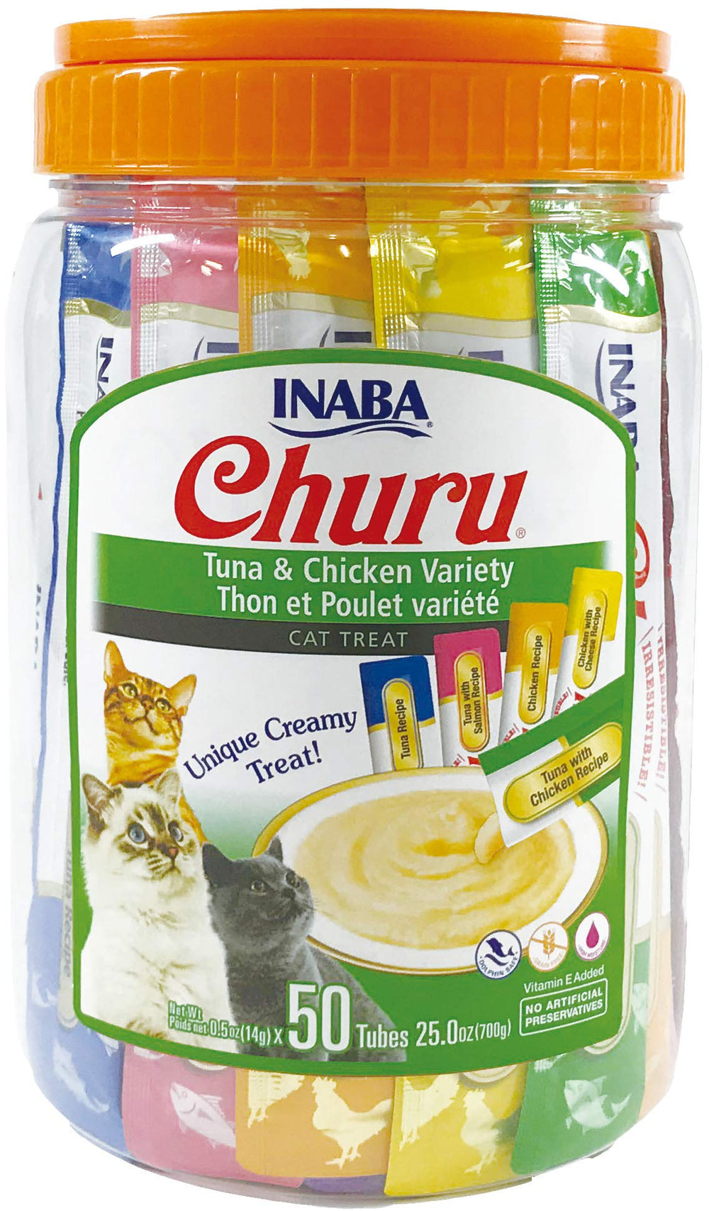 INABA Churu tuna-tube hand-fed to strengthen bonding with a cat.