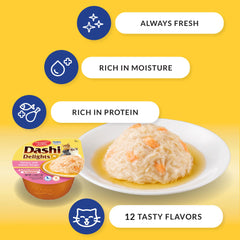 Porciones individuales de Inaba Dashi Delights para conveniencia diaria.