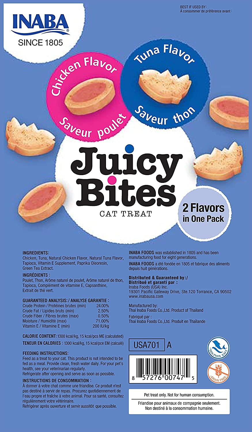INABA Juicy Bites soft moist texture ideal for hand feeding bonding