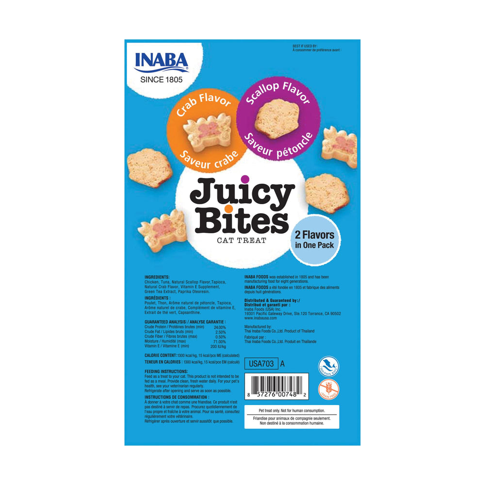 INABA Juicy Bites tender bites close-up highlighting juicy texture.