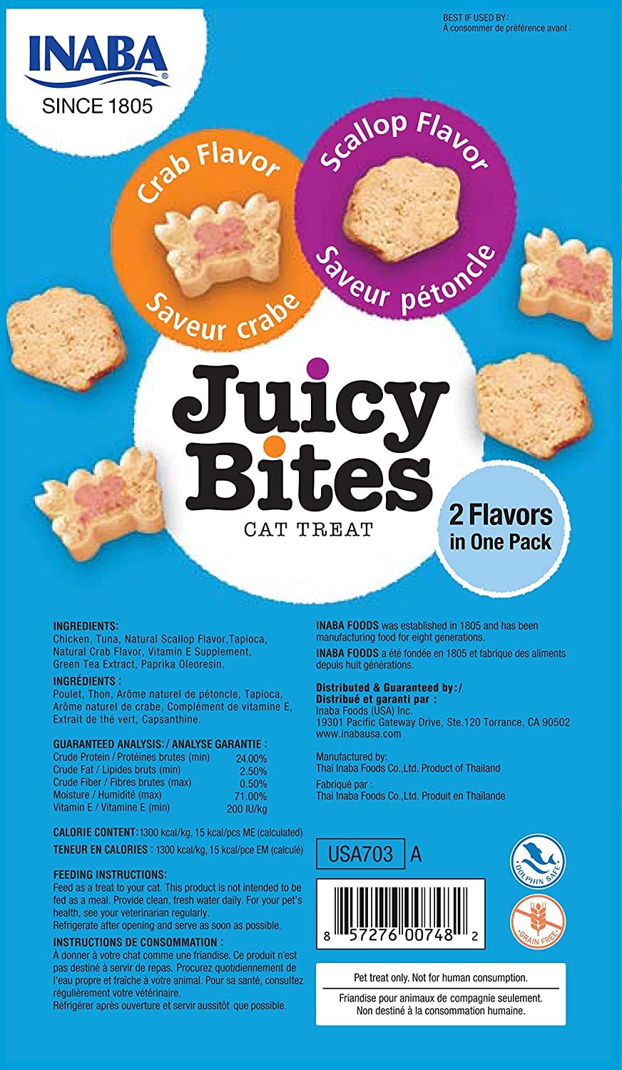 INABA Juicy Bites two shapes and flavors for engaging feeding moments