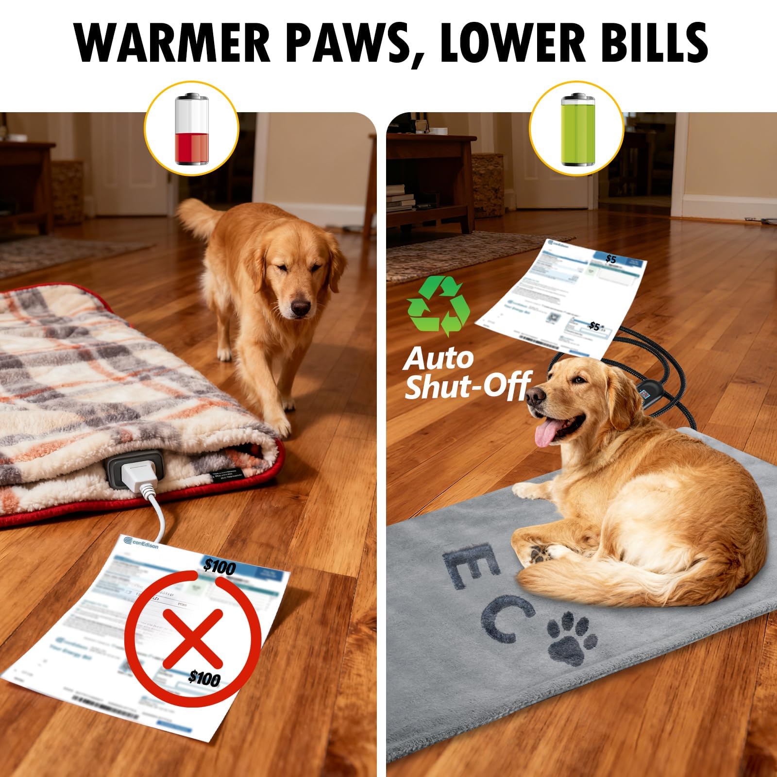 inanil dog heated pad waterproof layer highlights easy cleanup and protection