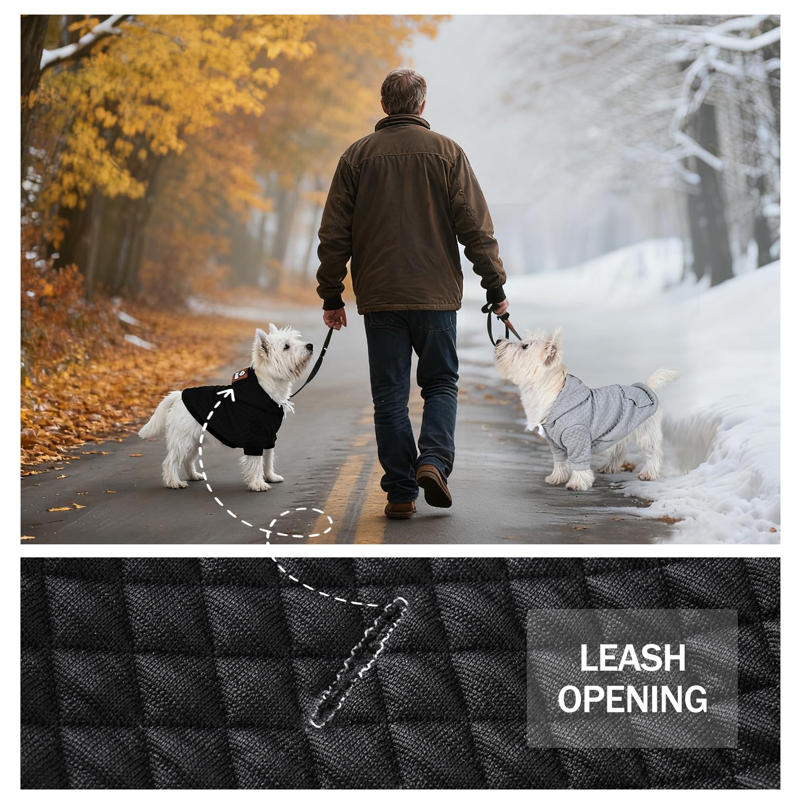 Inanil dog hoodie pocket close-up, handy spot for small treats on strolls.