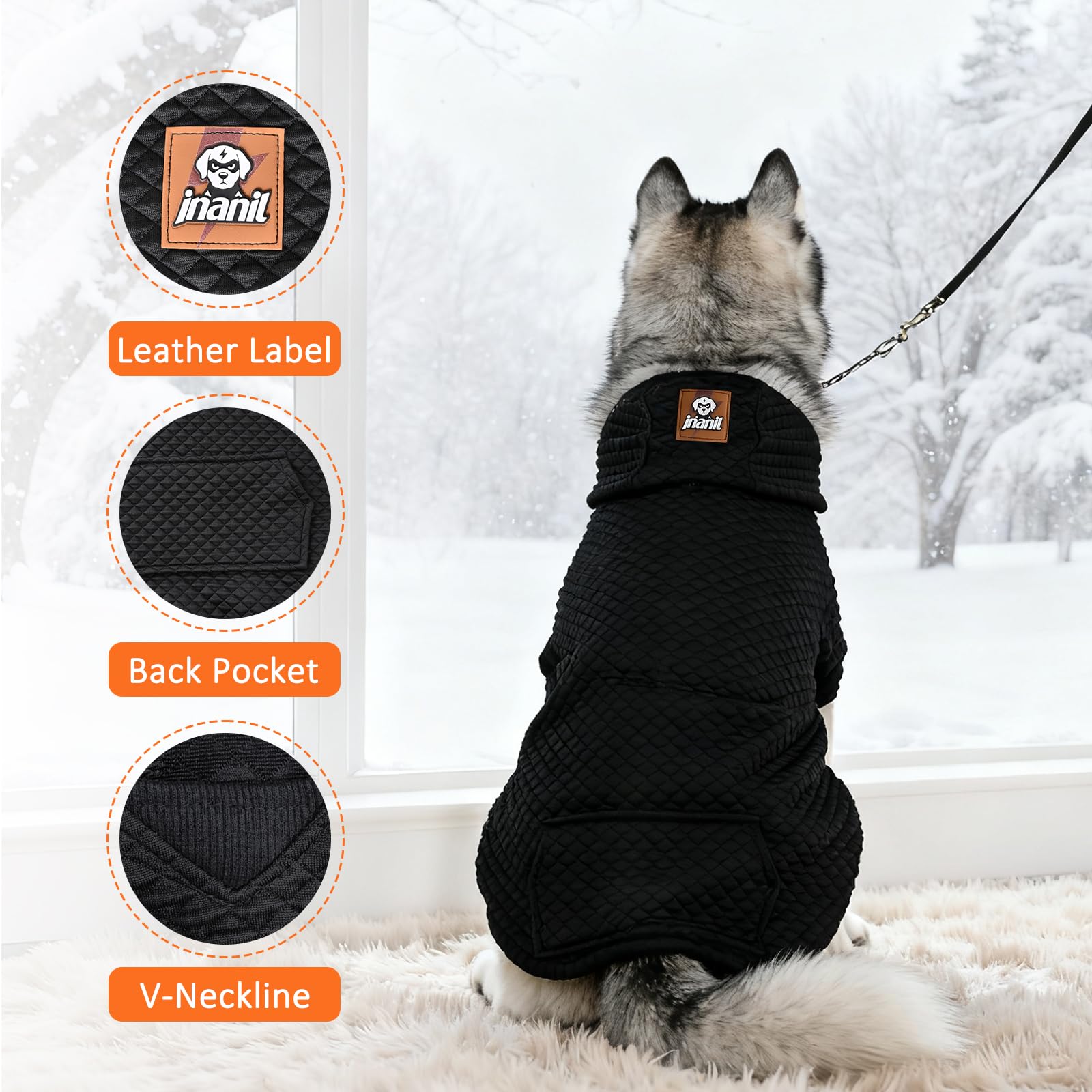 inanil dog hoodie two-pack color-black-grey delivers value and versatile styling options.